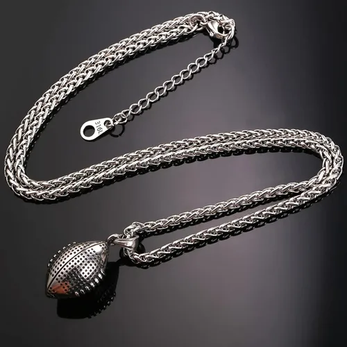 Vista 6 de U7 Men SoccerFootballBaseball Chain Stainless Steel 18K Gold Plated Cool Sport Pendant Running Shoe Necklaces, Baseball Cross Necklaces with 22+2