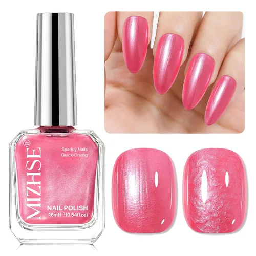 Vista 62 de MIZHSE Esmalte de uñas blanco perla de secado rápido, esmalte de uñas