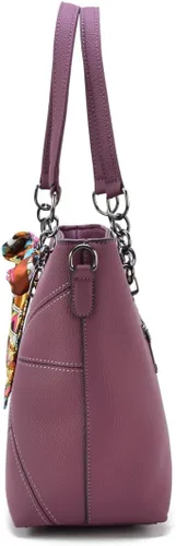 Vista 4 de Nevenka - Bolsos para mujer con asa superior, de piel sintética, cruzado, de hombro