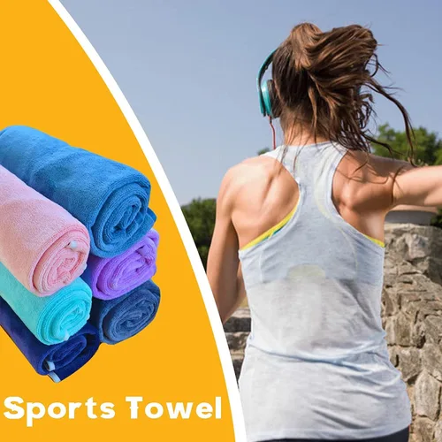 Vista 7 de Toallas de microfibra para gimnasio de tamaño grande súper suaves para ejercicio, fitness, deportes, entrenamiento, 380-GSM 15-pulgadas x