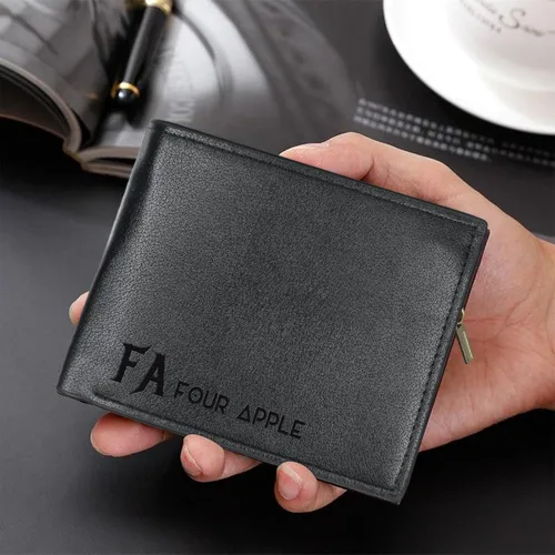 Vista 7 de Aokizkdzsw Cartera personalizada para hombres, carteras de cuero grabadas personalizadas con nombre, regalos personalizados para papá, hombre