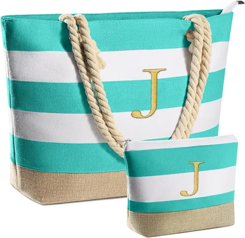 Vista 62 de YOOLIFE Bolsas de playa para mujer, bolsa de lona de viaje, bolsa impermeable para piscina, artículos esenciales de viaje, regalos para mujeres