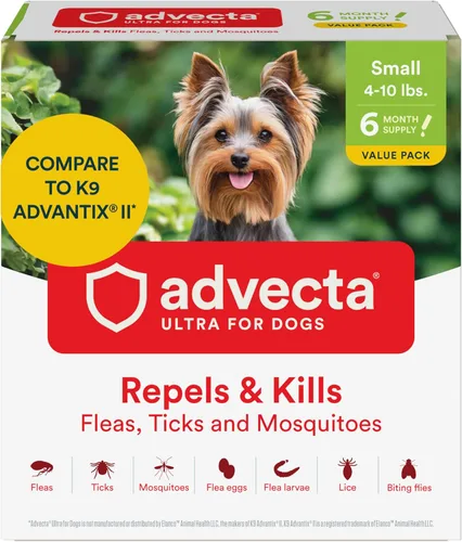 Vista 12 de Advecta Ultra pulgas y garrapatas tópico para perros 21-55 libras