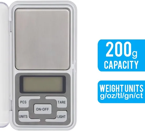 Vista 6 de Kingwin Báscula de peso, mini báscula digital para joyería. Capacidad total de tara y apagado automático. Función de conteo, pantalla LCD con luz