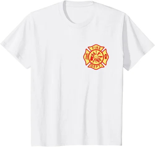 Vista 66 de Camiseta con logotipo de bomberos con símbolo de bombero, Negro