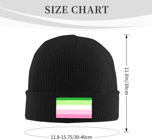 Vista 3 de Transgender Rainbow Pride Flag Thickened Warm High Elastic Knitted Woolen Hat African Style with Stylish Personality Print