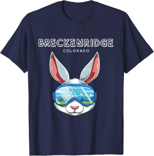 Vista 66 de Breckenridge Colorado USA - Camiseta de esquí y snowboard de conejo, Negro, S