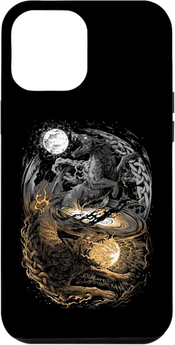 Vista 26 de Funda para iPhone 16 Lobo Viking Wolf Norse Mythology Pagan Ragnarok Wolves