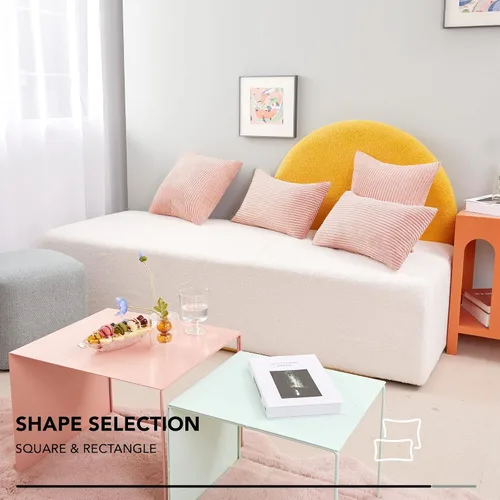 Vista 6 de Deconovo Fundas de Almohada Decorativas de Pana, Juego de 2 Fundas de Cojín Decorativas Suaves, Lavables a Máquina con Textura para Sofá, Sillón