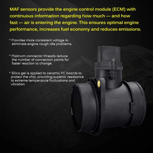 Vista 14 de Medidor de sensor de flujo de aire masivo MAF compatible con Ford con E-150 4.6L, 5.4L 2004-2014, para Ford E-150 Club Wagon 5.4L Reemplazo