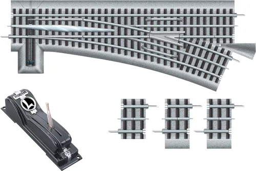 Vista 7 de Lionel FasTrack Electric calibre O, interruptor O36 remoto/de mando, mano izquierda