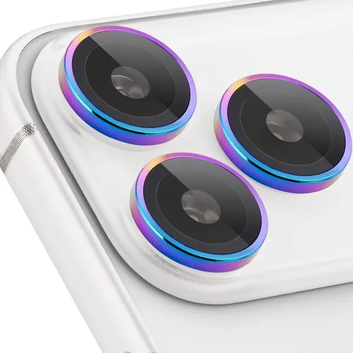 Vista 8 de Protector de Lente de Cámara para iPhone 17 Pro/17 Pro Max, Protector de Cámara de Vidrio Templado Individual con Bandeja de Instalación Compatible