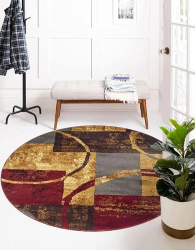 Vista 16 de Unique Loom Barista Collection - Alfombra de área Kouillou (2' 2" x 3' 1" ovalada, multi/marrón)