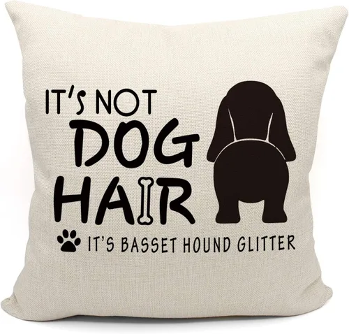 Vista 12 de Mancheng-zi Fundas de almohada para perros, 18x18 - Almohada de patas, Regalos para amantes de los perros