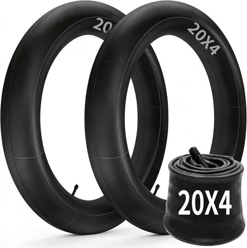 Vista 12 de 2 Pack of Fat Tire Bike Inner Tubes, 20/24/26 X4.0 Heavy Duty Bike Tube, Inner Tube with 32mm Schrader Valve for Snow Mountain Bike E-Bike