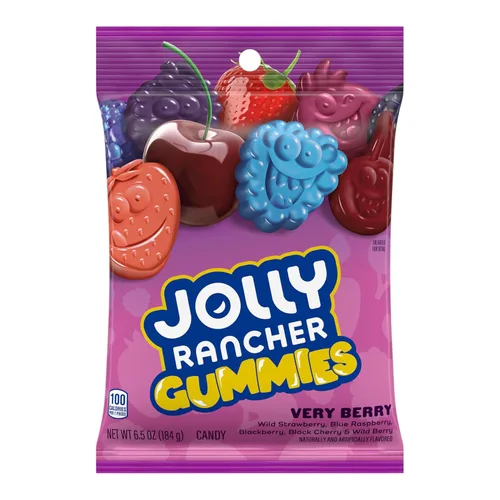 Vista 3 de JOLLY RANCHER Gummies Very Berry Dulces con Sabor a Fruta, Bolsa de 6.5 onzas