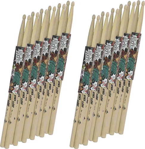 Vista 11 de GRIFFIN Attack Zzzap - 4 pares de palos de madera de arce selecta de élite tamaño 5A – Equilibrado, nivelado y recto – Drummers Percussion Classic