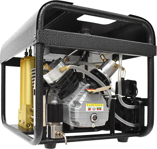 Vista 7 de TUXING Compresor PCP de 4500 PSI, compresor de aire de buceo de alta presión, parada automática y purga automática, filtro de agua dual integrado