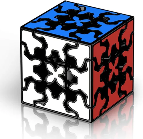 Vista 7 de Willking Crazy Gear Cube de 3 x 3 con estructura de engranaje tridimensional, diseño de azulejos incrustados, cubo mágico de 3 x 3 x 3 pulgadas