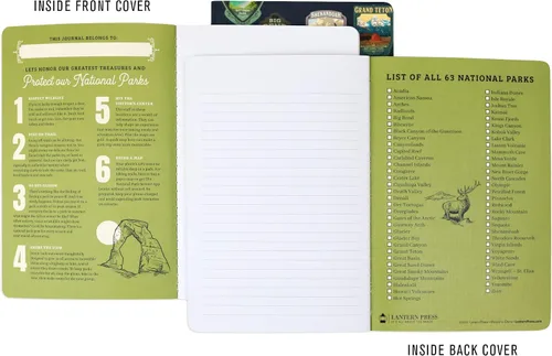 Vista 2 de Lantern Press National Parks Journals, juego de 3 cuadernos rayados