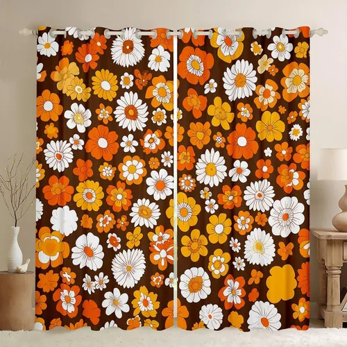 Vista 44 de Feelyou Cortinas opacas con estampado de leopardo para dormitorio, sala de estar, safari, cortinas de oscurecimiento de habitación con purpurina