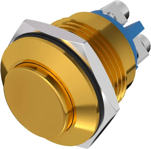 Vista 19 de APIELE Interruptor de botón momentáneo de 0.630 in, interruptor de botón momentáneo de 0.63 pulgadas, tapa redonda alta, carcasa de aluminio
