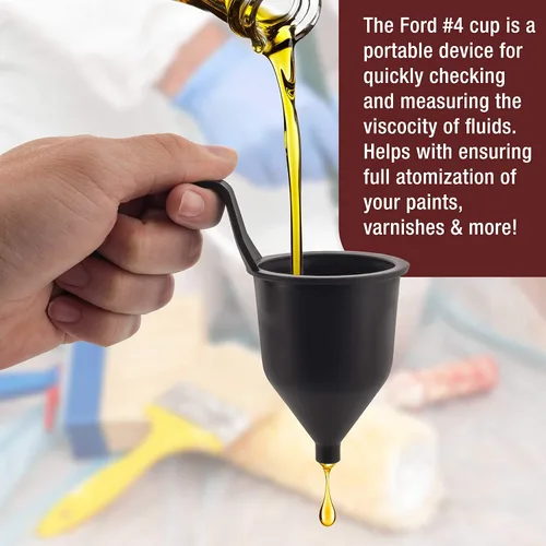 Vista 3 de Marca TCP Global SG244 Taza Medidora de Espesor Líquido y Viscosidad Ford # 4 Cuatro, Viscosímetro para Medir Pintura