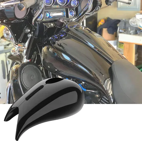 Vista 62 de Cubierta de tanque de combustible estirada para motocicleta Harley, cubiertas de tanque de 1 galón, protectores de combustible. Compatible