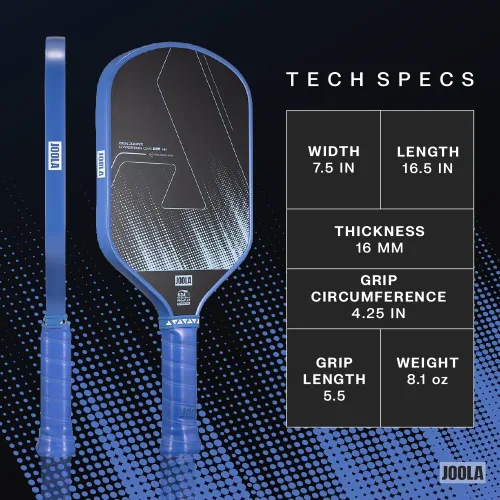 Vista 5 de JOOLA Ben Johns CAS 16mm Carbon Fiber Pickleball Paddle - CAS Surface Tech - Control & Power Paddle - USAP Approved - Aero Curve - Feel-Tec Pure