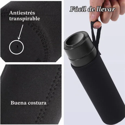 Vista 5 de Bolsa portadora para botella de agua de 25 onzas, funda para botella de agua, funda de neopreno de 24 onzas, accesorios para botellas de agua 24