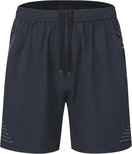 Vista 2 de WENRONSTA Pantalones cortos deportivos de entrenamiento para hombre, de secado rápido, ligeros, de tenis activos, de 7 pulgadas, pantalones cortos