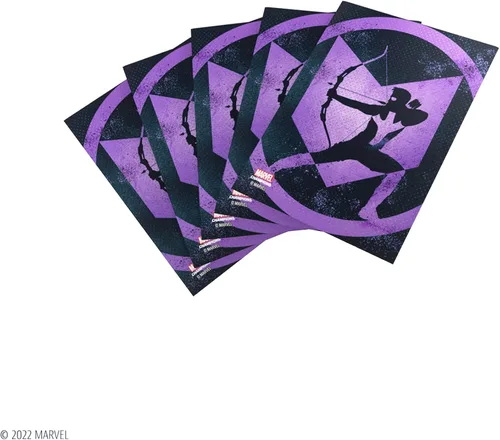 Vista 6 de Gamegenic Marvel Champions Fine Art - Fundas para cartas de Hawkeye Art 50+1CT - Las fundas para cartas de Marvel Champions son suaves
