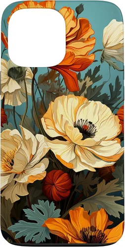 Vista 28 de Funda de flores mexicanas para iPhone XS Max Marigold Flower and Teal Aqua Blue Cyan