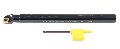 Vista 14 de Accusize Industrial Tools 1-1/2'' por 14'' de longitud total, barra de estuario indexable RH SCLCR con insertos de carburo CCMT432, P252-S415