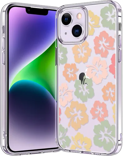 Vista 12 de bicol Funda para iPhone 14 con diseños claros y modernos para mujeres y niñas, [con protector de pantalla] ajuste delgado, a prueba de golpes, funda