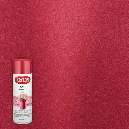 Vista 2 de Krylon K01080000 Premium Foil Metallic Spray Paint, rojo, 8 oz.