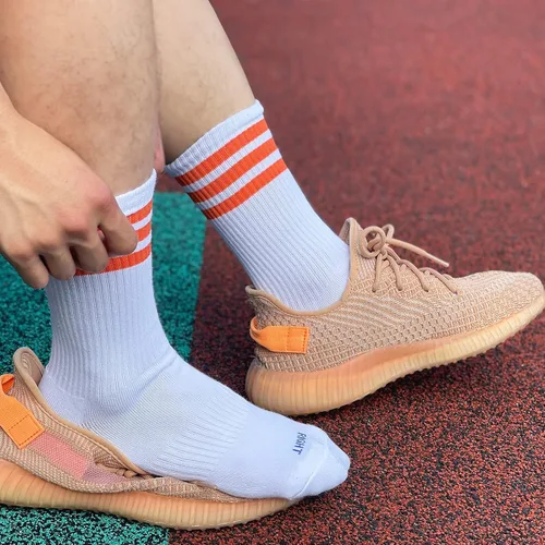Vista 3 de PERFECT CORNER Calcetines de algodón con soporte de arco para entrenamiento atlético, gimnasio, para hombres y mujeres
