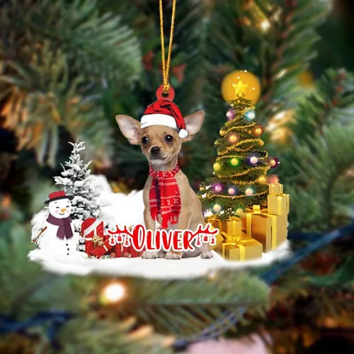 Vista 198 de NAZENTI Adorno personalizado de gato abisinio con árbol de pino, adorno de Navidad personalizado para perros amantes de las mascotas, colgante