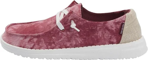 Vista 70 de Hey Dude Wendy Chambray - Zapatos para mujer, mocasines con cordones para mujer, cómodos y ligeros Aurora Blanco 2