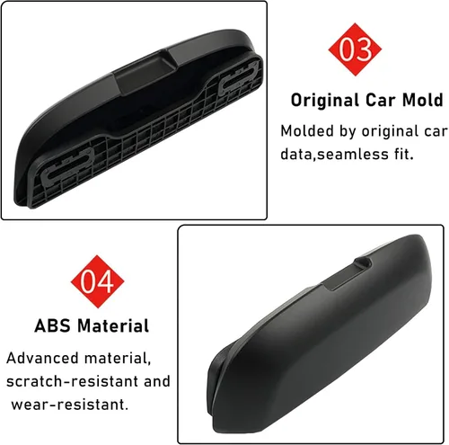 Vista 5 de Yumzeco Soporte para gafas de sol BMW, Negro (Fit : BMW F30 F31 F80 F34 F10 F11 F25/G20 G30 G31 G32 G11 G12 G01 G05 G07) BMW Sunglasses Case