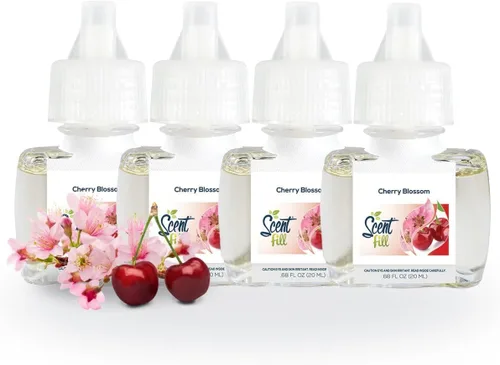 Vista 22 de Scent Fill Ambientador enchufable de sidra de manzana, 4 recambios de aceite perfumado
