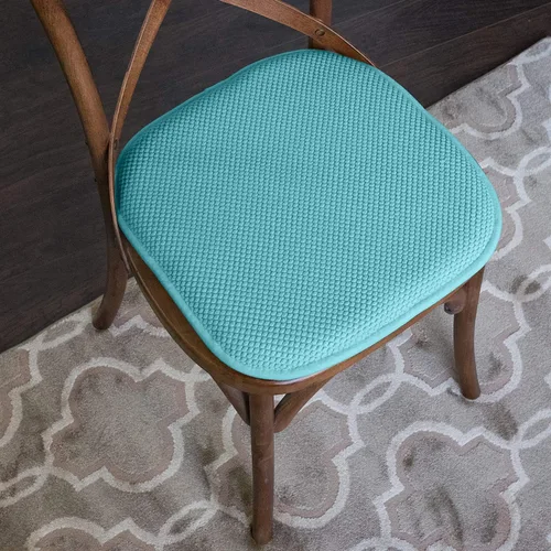 Vista 5 de Sweet Home Collection - Cojines de espuma viscoelástica con diseño de panal de abejas y esquinas redondeadas de 16 x 16 pulgadas; paquete de 6 Verde