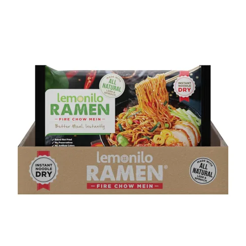 Vista 4 de Lemonilo Ramen - Fire Chow Mein - Ramen instantáneo saludable - Hecho con ingredientes totalmente naturales - Kit de comida rápida (2.99 onzas)