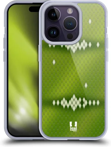 Vista 8 de Head Case Designs Ball Python Snake Pattern Gel Case [Military Grade Protection] Compatible with Apple iPhone 14 Pro and Compatible with MagSafe