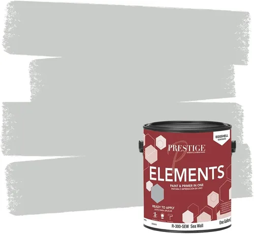 Vista 25 de PRESTIGE Paints Elements - Pintura interior e imprimación en uno, cáscara de huevo, 1 galón, gris cabo