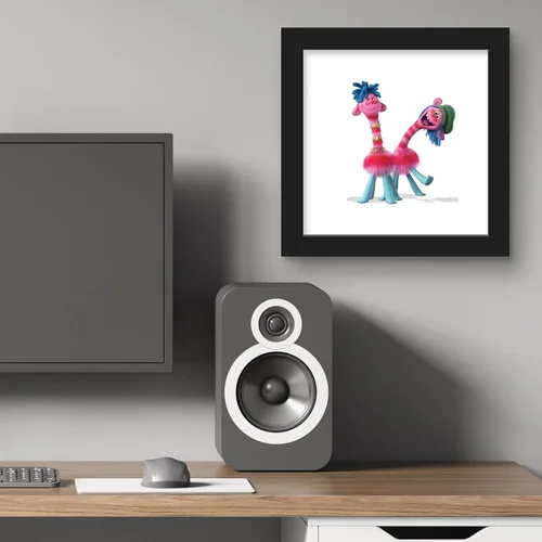 Vista 5 de Trends International Gallery Pops Trolls Band Together - Póster de pared de Cooper y Príncipe D, 12.00 x 12.00 pulgadas, versión de marco negro