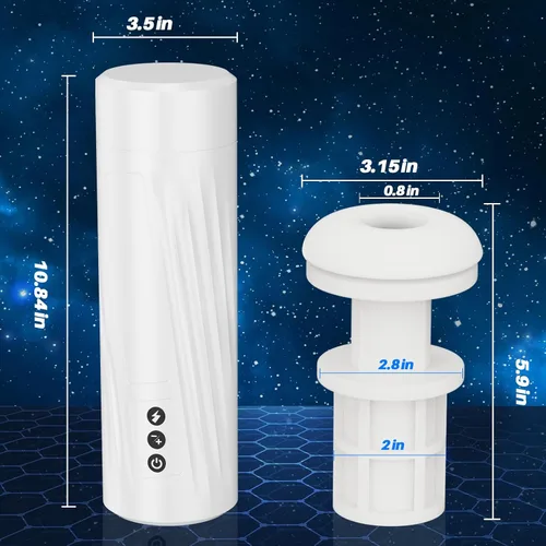 Vista 7 de Masturbador masculino automático con vibración para hombres con 7 modos de empuje y apriete, manga texturizada realista 3D mejorada, manos libres