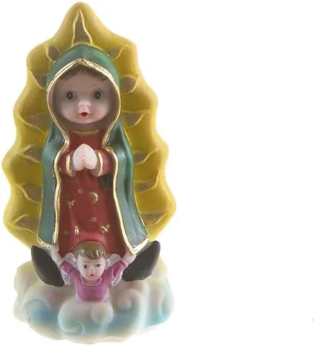 Vista 2 de Lunaura Recuerdo religioso - Juego de 12 figuras de bebé de Nuestra Señora de Guadalupe