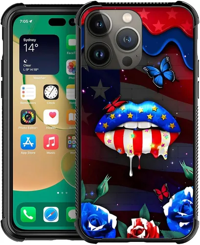 Vista 96 de Funda compatible con iPhone X/XS, diseño de bandera estadounidense de béisbol, TPU suave, a prueba de golpes, de vidrio templado, para iPhone X/XS