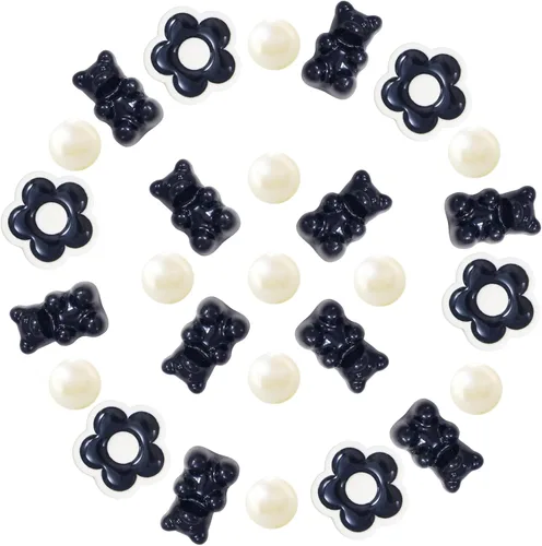 Vista 6 de Gummy Bears - Dijes para zapatos, cadena de oso, margarita, flores, decoración de zapatos para mujeres, niñas, niños, regalos de fiesta